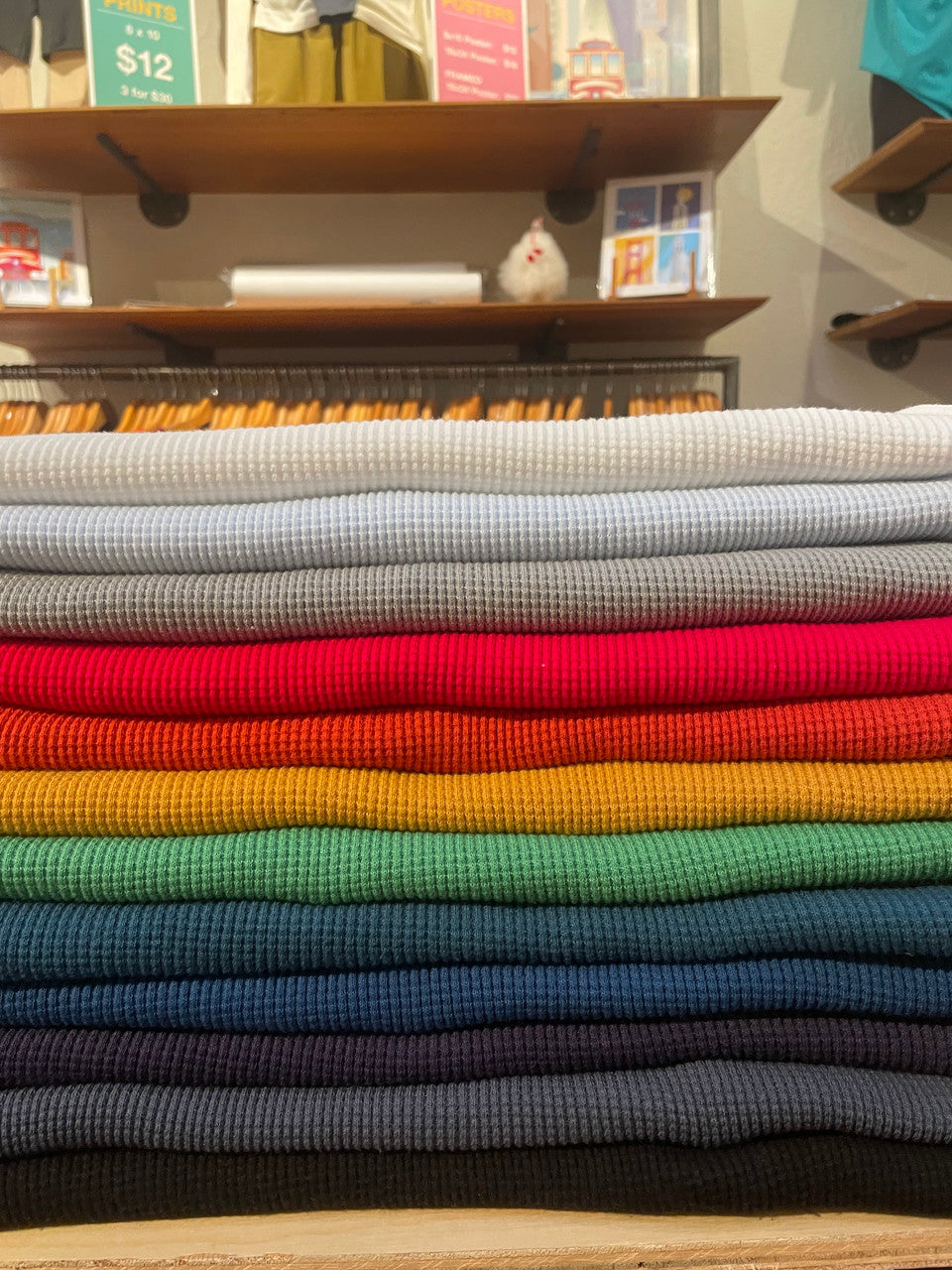 white, pale blue, mushroom, scarlet, orange, sunflower, clover, washed blue, midnight, indigo, charcoal, black