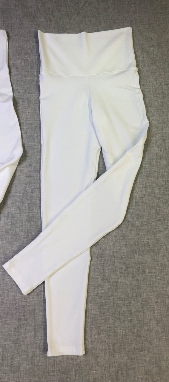 Foldover Leggings in White