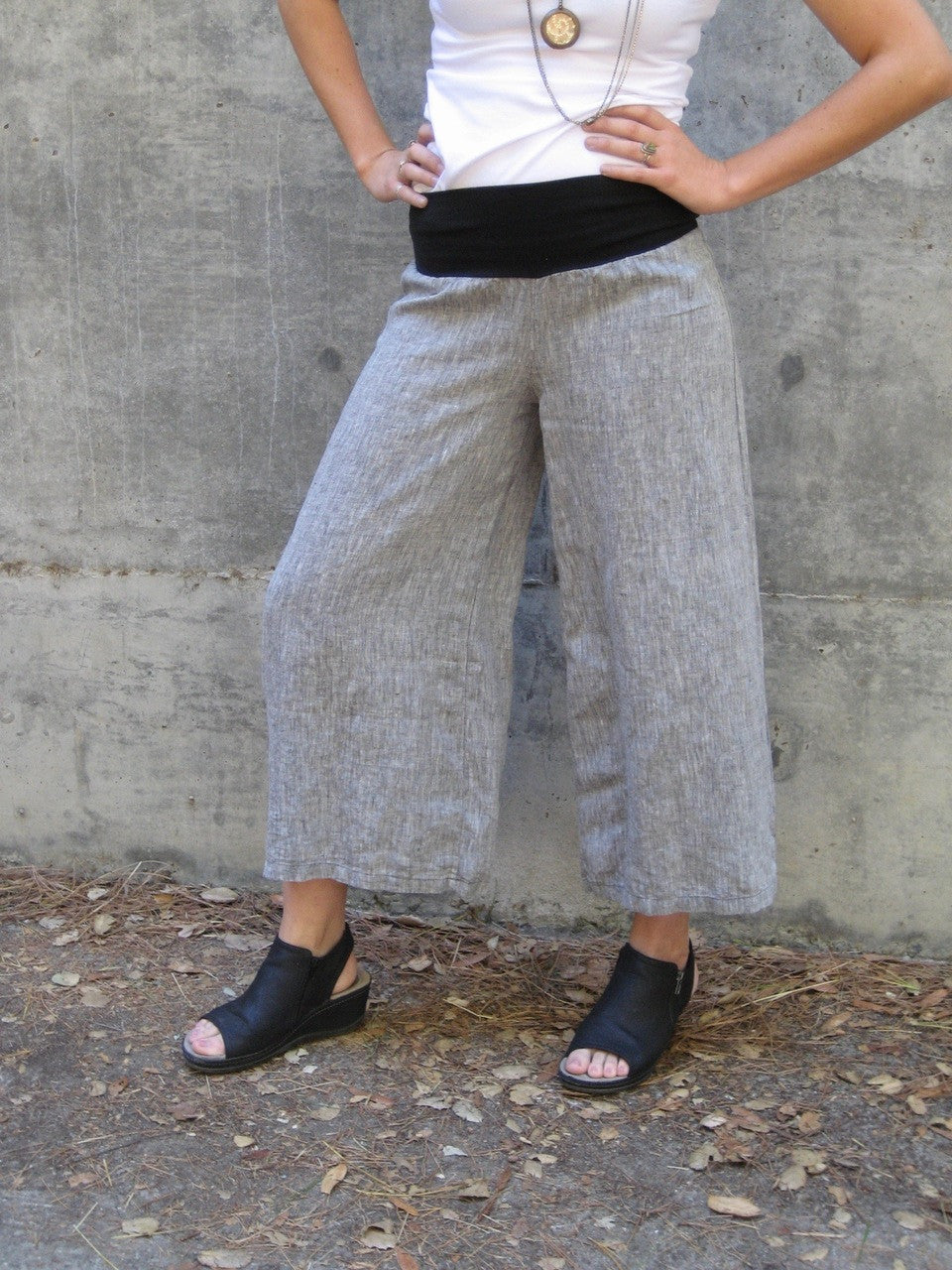 Medium Calypso Linen Pant - Dark Heather