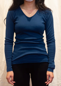 Model wearing Midnight Blue