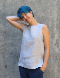 Linen Tank - Light Heather Gray