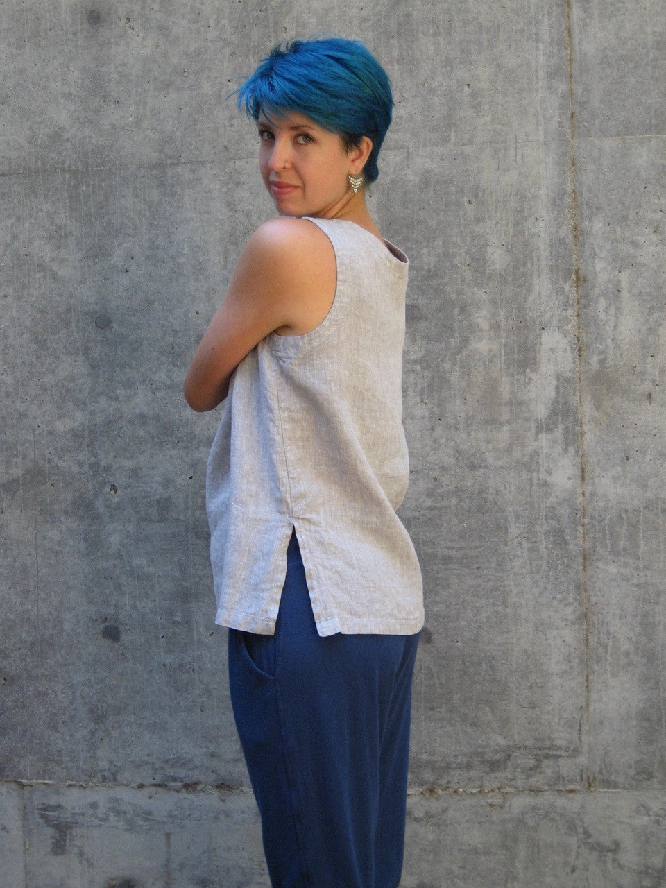 Linen Tank - Light Heather Gray