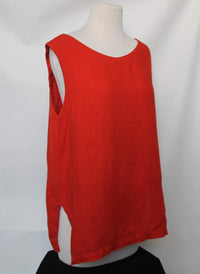 Linen Tank in Orange