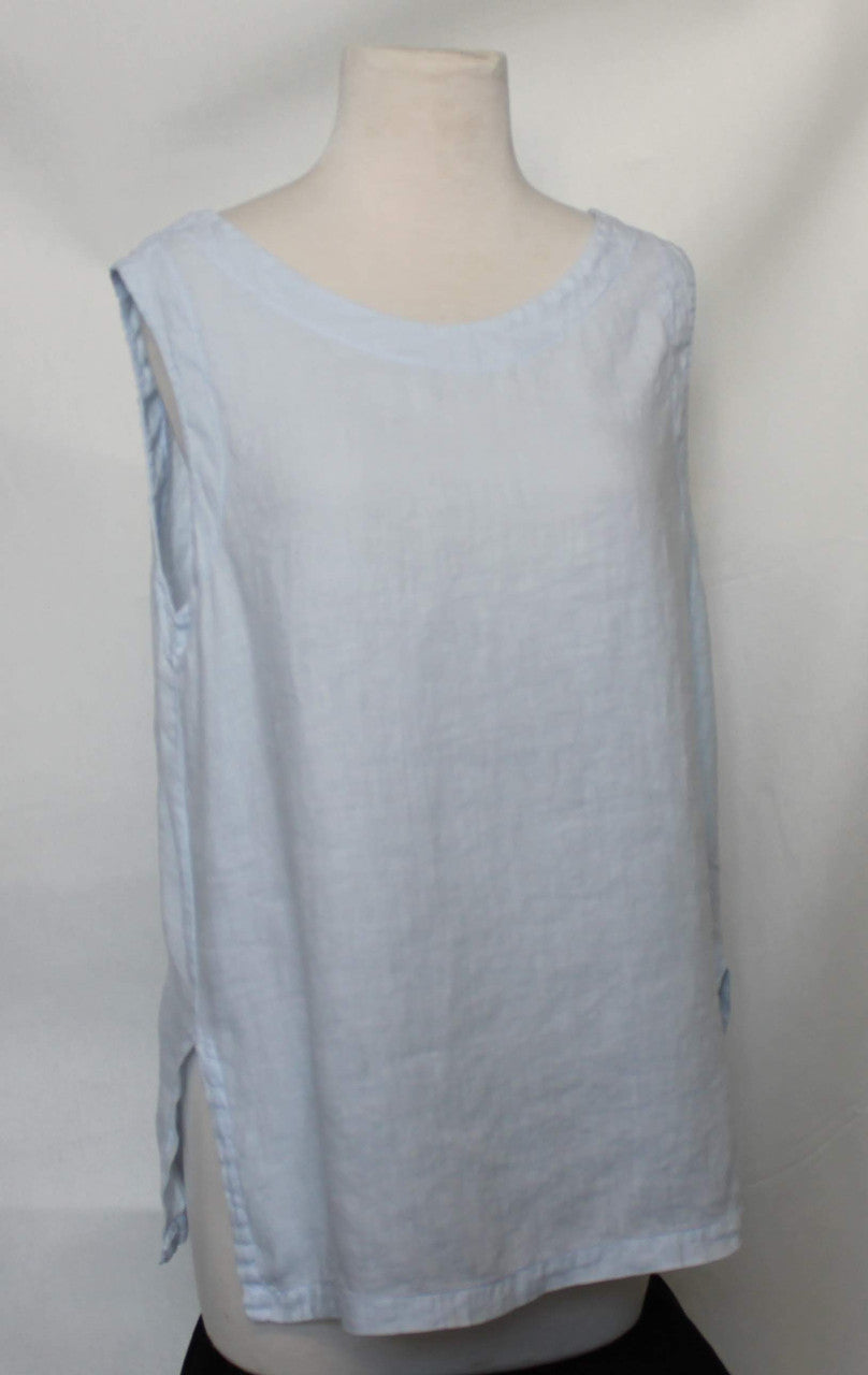 Linen Tank in Pale Blue