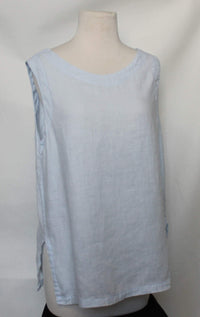 Linen Tank in Pale Blue